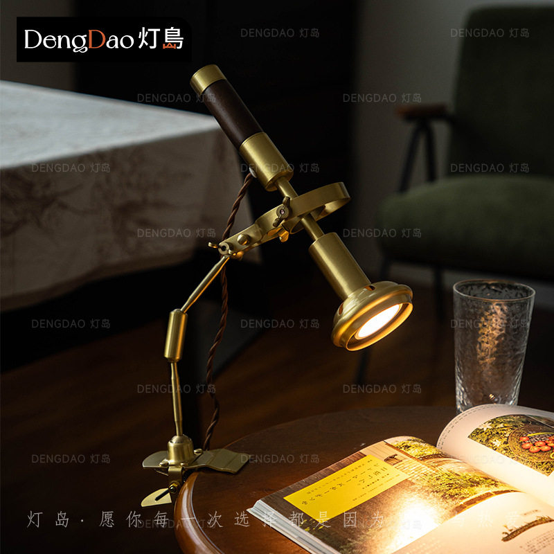 工业风复古夹子台灯多角度调节