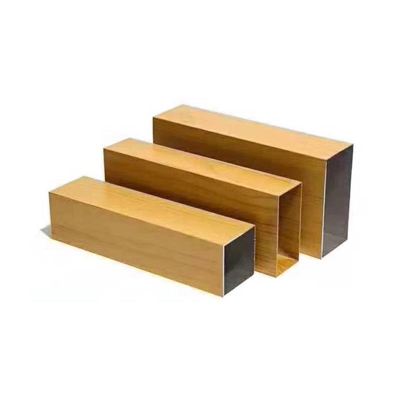 型造厂家弧形铝方天通吊顶铝花u木纹铝方通铝方管型CJG铝树