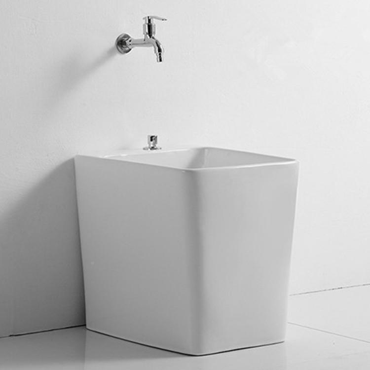 小台拖把家用阳台卫生间陶瓷拖池XJV布池落地式尺寸控小号方形拖