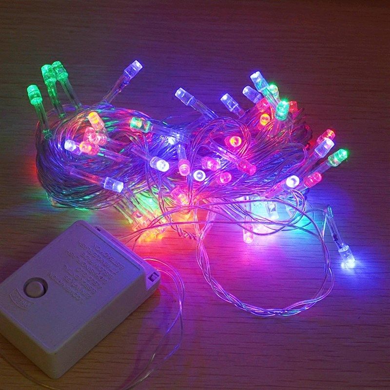 速发彩灯闪灯串饰装灯圣诞灯米灯10米100头婚庆彩灯8种变换模式