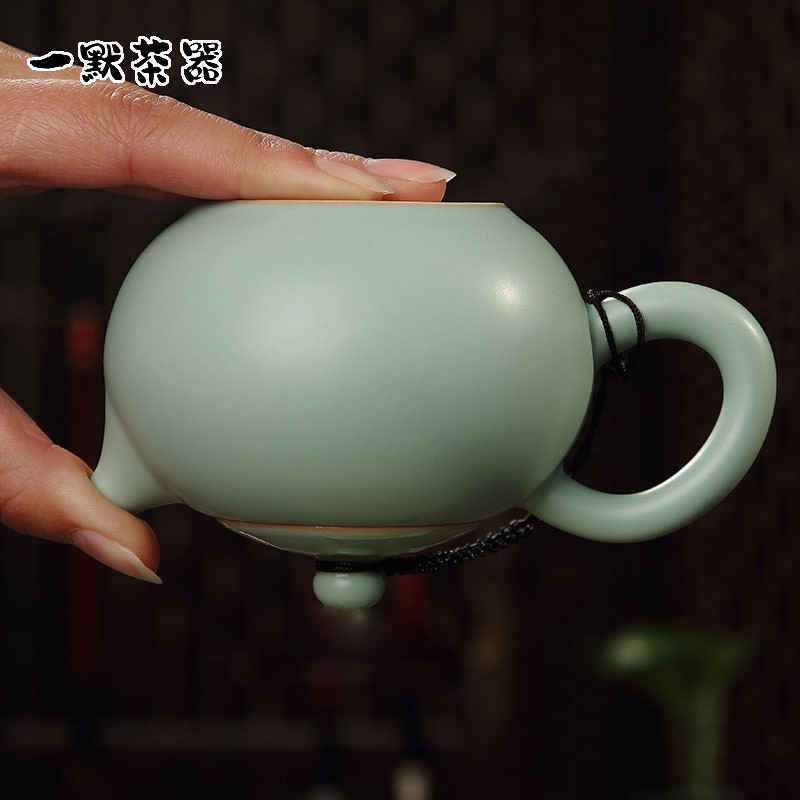 速发汝窑茶具套装家用整套客厅景德镇陶瓷盖碗茶壶功夫茶具办公室