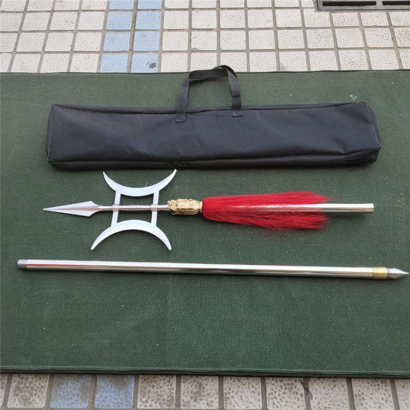 速发不锈钢方天画戟折叠方天画戟十八般兵器方天画戟传统武术方天