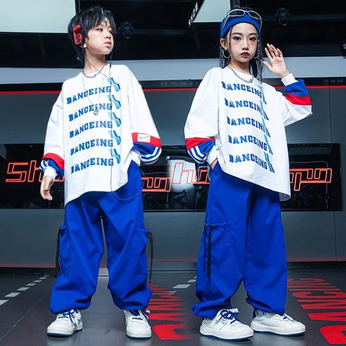 速发少儿演男服酷帅街舞服装hiphop出孩舞台表演服走爵士舞孩秀