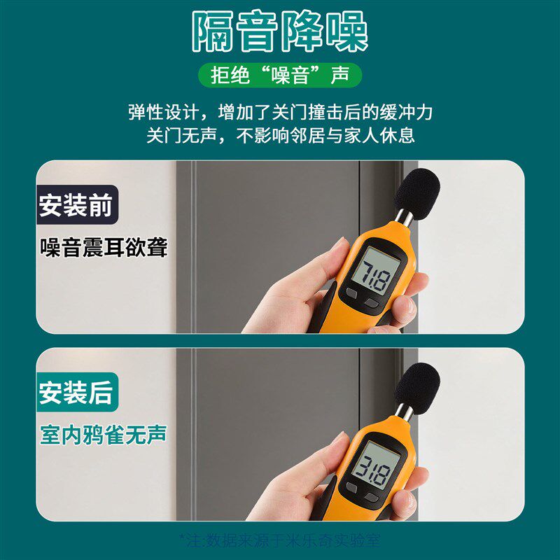速发门缝密封胶条室内卧室门口防撞静音海绵条自粘门窗防风缝隙填