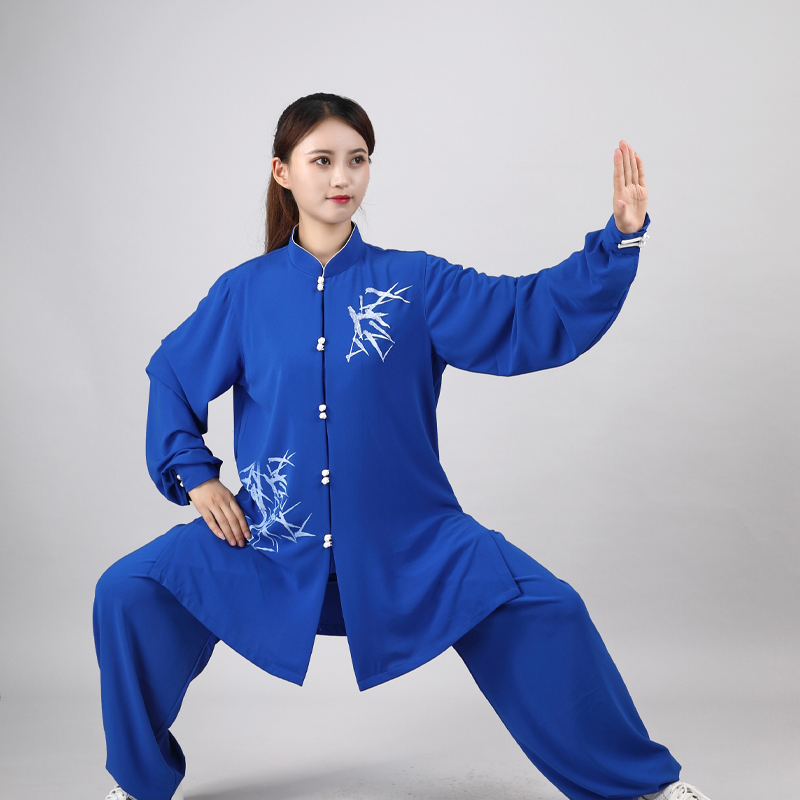 速发棉极服珍珠弹力太新款飘逸刺绣男武术太服极拳比赛表演运动服