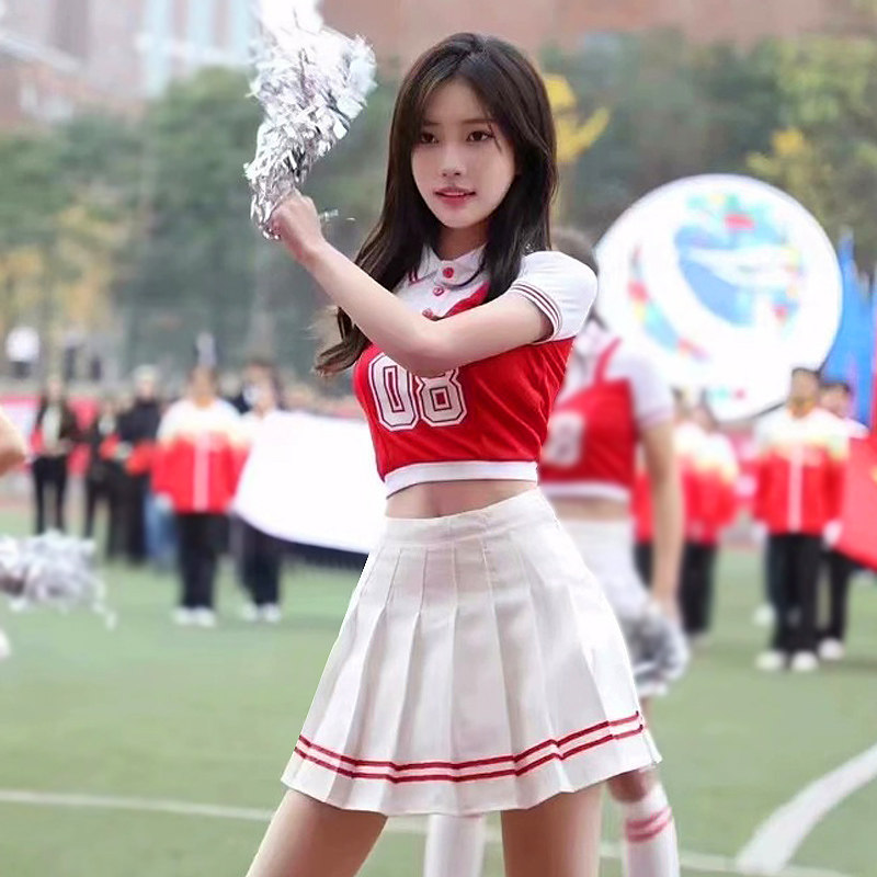 速发成人男同款拉拉队团体团演出服高中生运动会啦啦操舞蹈健美操