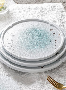 速发德台密胺餐具盘盘圆形商用仿瓷盘餐厅饭店酒店菜子餐盘圆盘凉