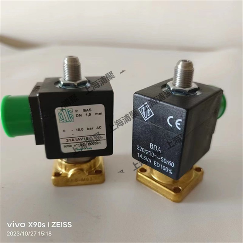 正品ODE电磁阀空压机进气阀 31A1AV15黄铜三通常闭原装AC220V配件
