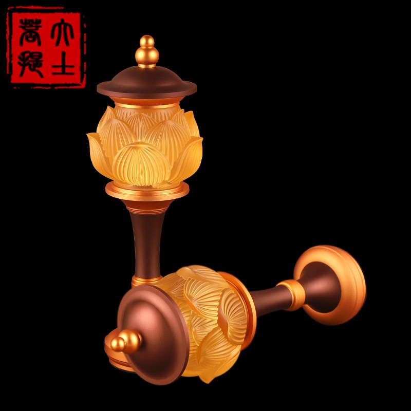 速发供琉灯佛璃莲花灯佛明灯供佛灯长供灯供灯荷花灯宫灯摆件