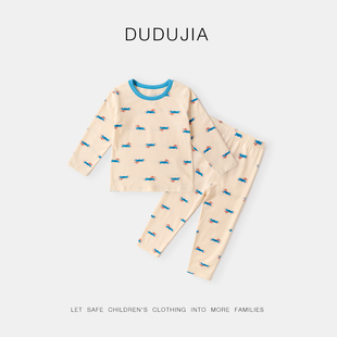 儿童家居服套装春装男童睡衣女童睡裤小童长袖T恤宝宝裤子春季潮