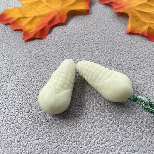 陕西蓝田玉玉米挂件岁岁平安吊坠西安特产新款天然玉石带证书礼盒