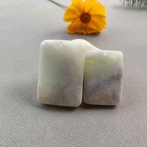 陕西蓝田玉平安无事牌吊坠一大一小对牌新款挂件天然玉石带证礼盒