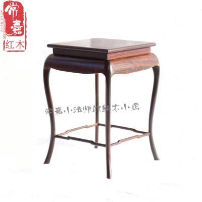 厂家红酸枝木雕摆件明式方台红木工艺品花盆青花瓷花架底座花几特