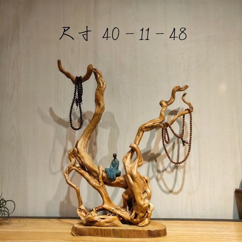 崖柏根雕艺毛笔挂玄关办公室桌A面客厅民宿家居创意手串架饰品摆,家居饰品,根雕,淘宝优惠券,粉丝福利购,淘宝优惠卷