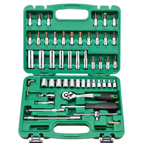 46件53件套筒j扳手组套修车工具1/4小飞快速套筒批头汽修工具套装
