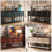 欧式 玄关a门厅玄关台隔断餐边柜多功能端景桌子梳妆美甲电脑靠背