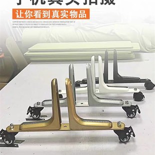 办公室屏风隔断折屏玄关落地固A定底座脚架支撑架移动滑轮支架脚