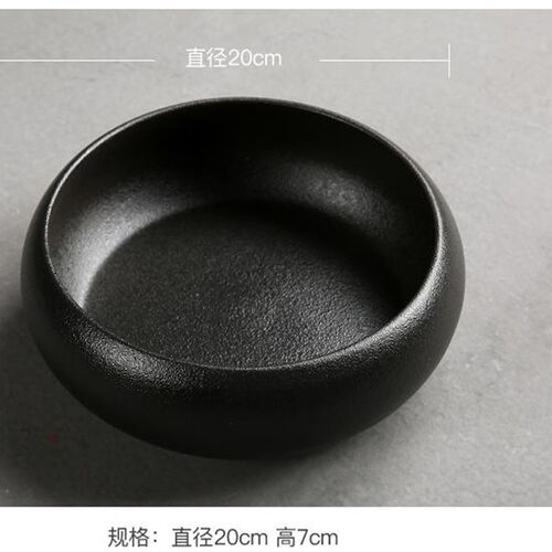 烟灰缸大号 g时尚创意潮流 家用客厅陶瓷黑陶多功能垃圾缸茶洗笔