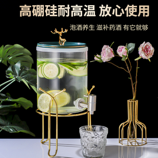 泡酒玻璃瓶带龙头空瓶啤酒可乐桶容器果汁饮料桶水果X茶桶酒罐酒