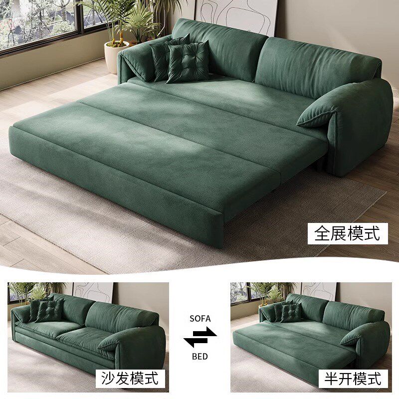 意式可折叠d沙发床两用小型办公民宿多功能午睡书房迷你伸缩抽拉
