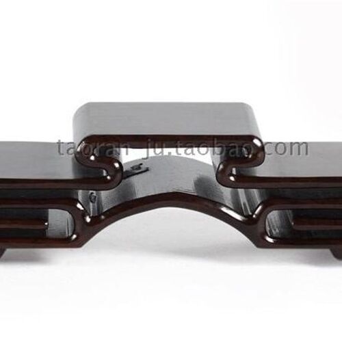 速发黑枝木木雕摆件壶托壶垫红木印章玉石中书卷底座奖台式