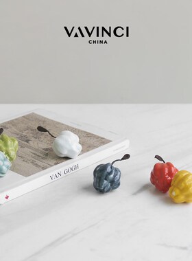 速发新品简约彩绘水果几房装饰品样板间书瓷茶陶餐桌艺术摆件