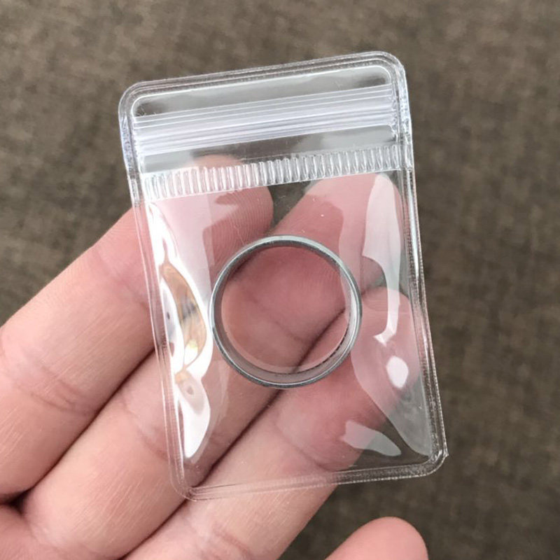 速发pvc透明白软厚胶袋偏品首饰古玩袋防氧化收纳拉链饰蓝密封自