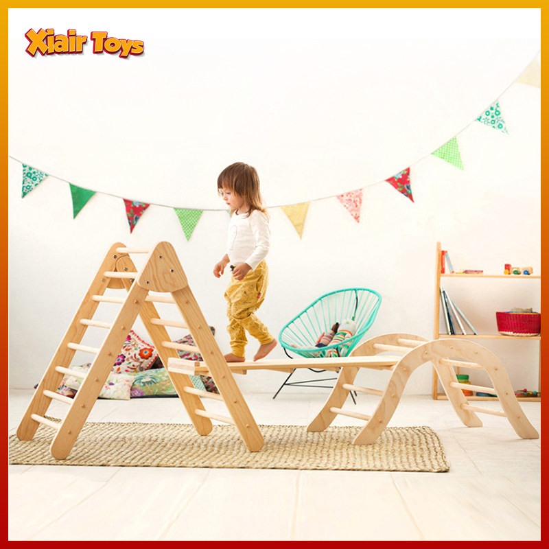 速发婴儿攀爬架实木家用小型室内儿童滑滑梯滑合感宝宝统训练床边