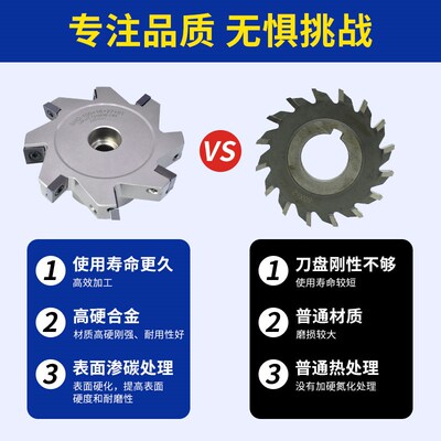 速发数控可转位三面刃铣刀盘T型开槽锯片刀盘MPHT06004/120408铣