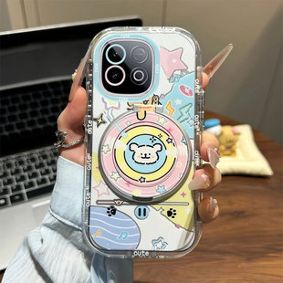 适用iqooz10turbopro手机壳女iqooz9x新款 外壳 z8x全包z7x旋转支架z6x高级z5可爱3防摔VIVOIQOOz1音乐小狗新品