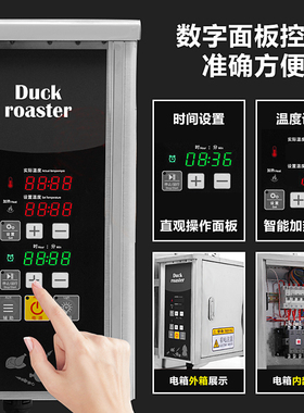 爱思考电烤鸭炉商用220V38y0V烤鸡炉烧鹅炉烤牛肉干不锈钢烧鸭炉