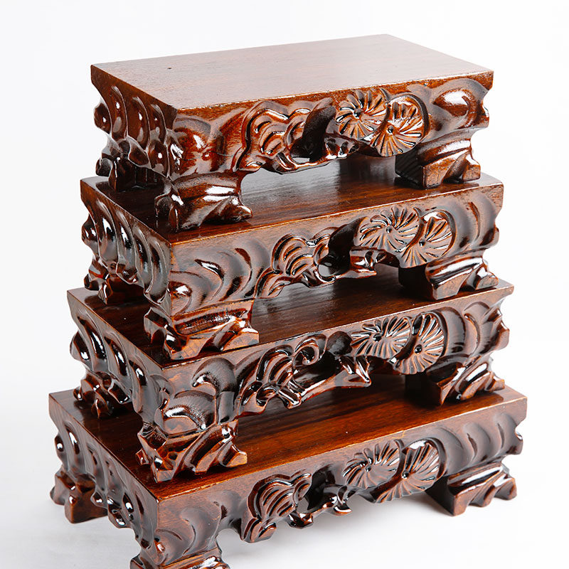 佛像香炉长方形加底座实木奇石头花盆栽底托金蟾财W神关公木托架,家居饰品,木雕,淘宝优惠券,粉丝福利购,淘宝优惠卷