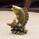 实心纯黄铜办公桌面锦鲤鱼小摆件古铜茶宠饰O品工艺品礼品手把玩