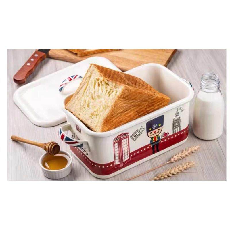 日式加厚珐琅搪瓷长方形密封盒保鲜碗发酵烘焙模具杂粮面包收纳盒,餐饮具,保鲜盒,淘宝优惠券,粉丝福利购,淘宝优惠卷