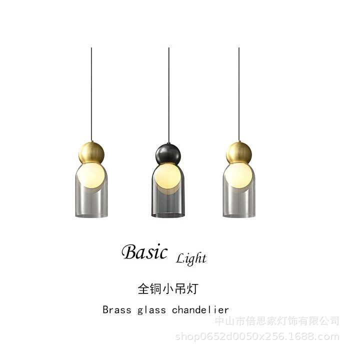 全铜轻奢卧室床头吊灯现代简约家用装饰灯客厅沙发电视墙背景灯
