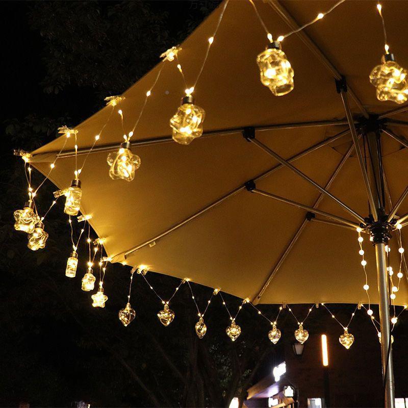 太能彩灯线灯灯串户外阳台花园庭PMQ院露皮营围氛灯天幕阳星星装