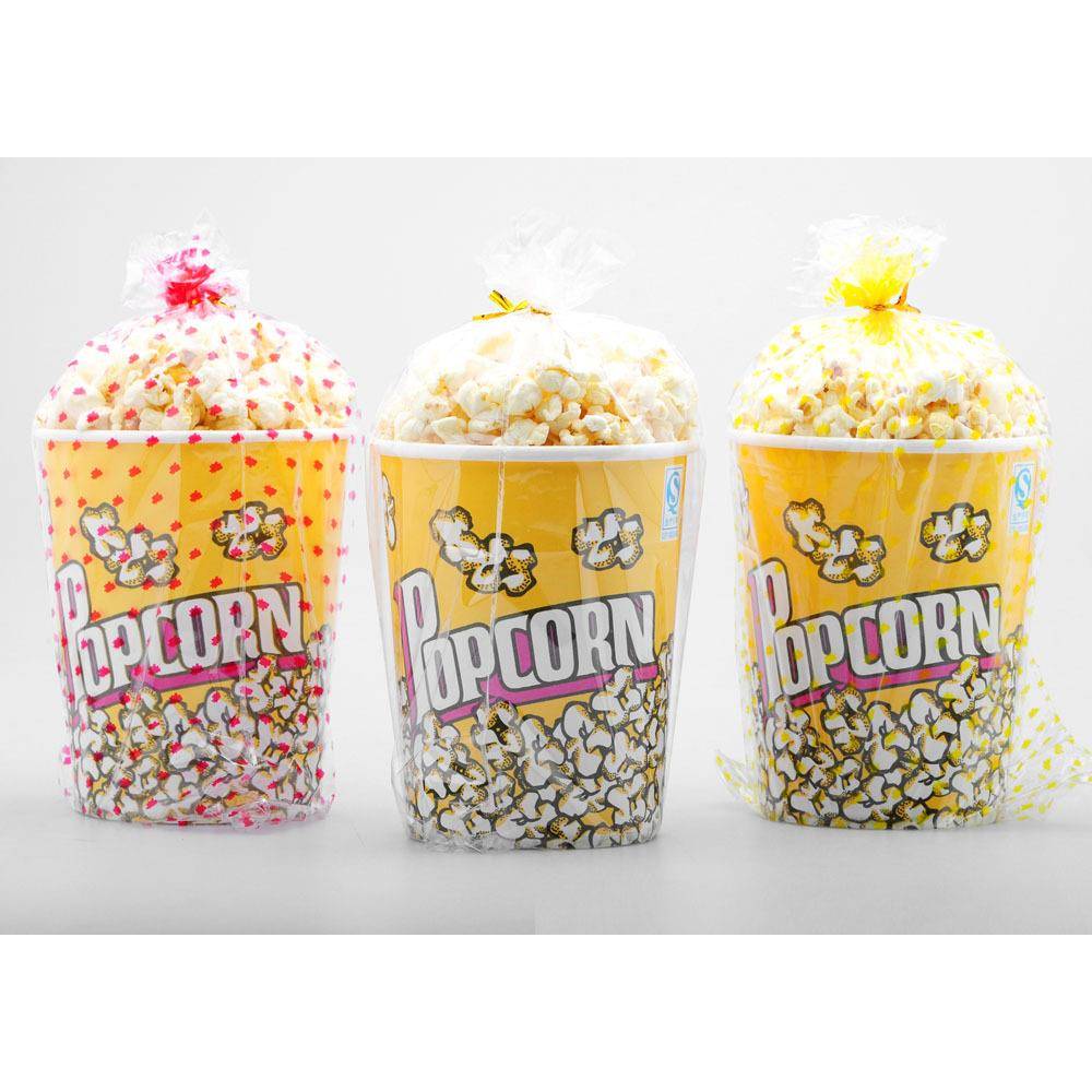 32盎爆米花包装袋3A爆米WVU花包装透司明塑5料袋专用020个袋子