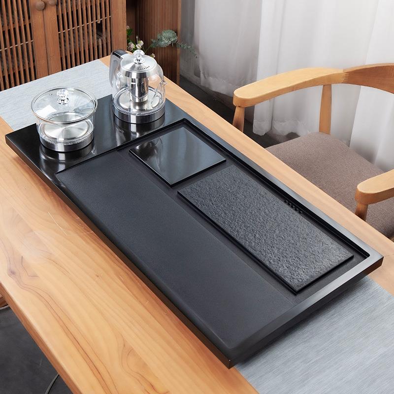 水乌金石盘烧壶一体茶平衡之道茶具套装茶家用全自动上水石头茶台