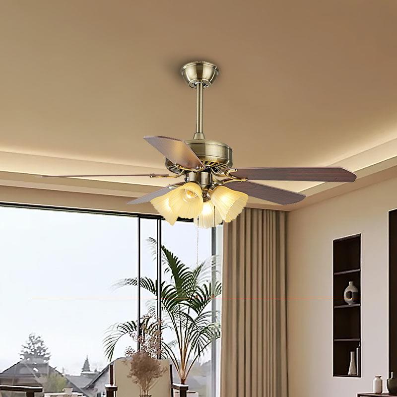 欧复式古828风扇灯风灯餐厅扇灯客厅吊扇奢华吊扇吊灯具遥控风扇