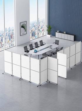 遮可移桌面办公室隔断挡折动叠屏风挡座板公司车间YDPF-03工厂吸