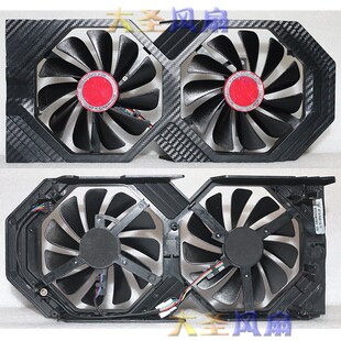 588 584 RX570 黑狼版 风扇直径9.5cm XFX讯景 显卡风扇 RX580