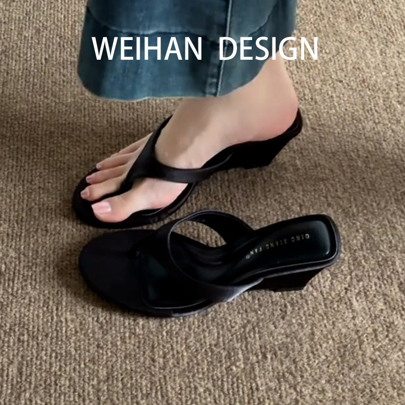 羊皮版!法式复古风坡跟