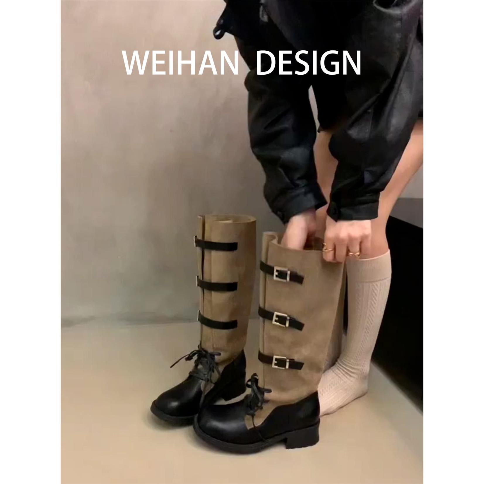 羊皮版!复古拼色绒面高