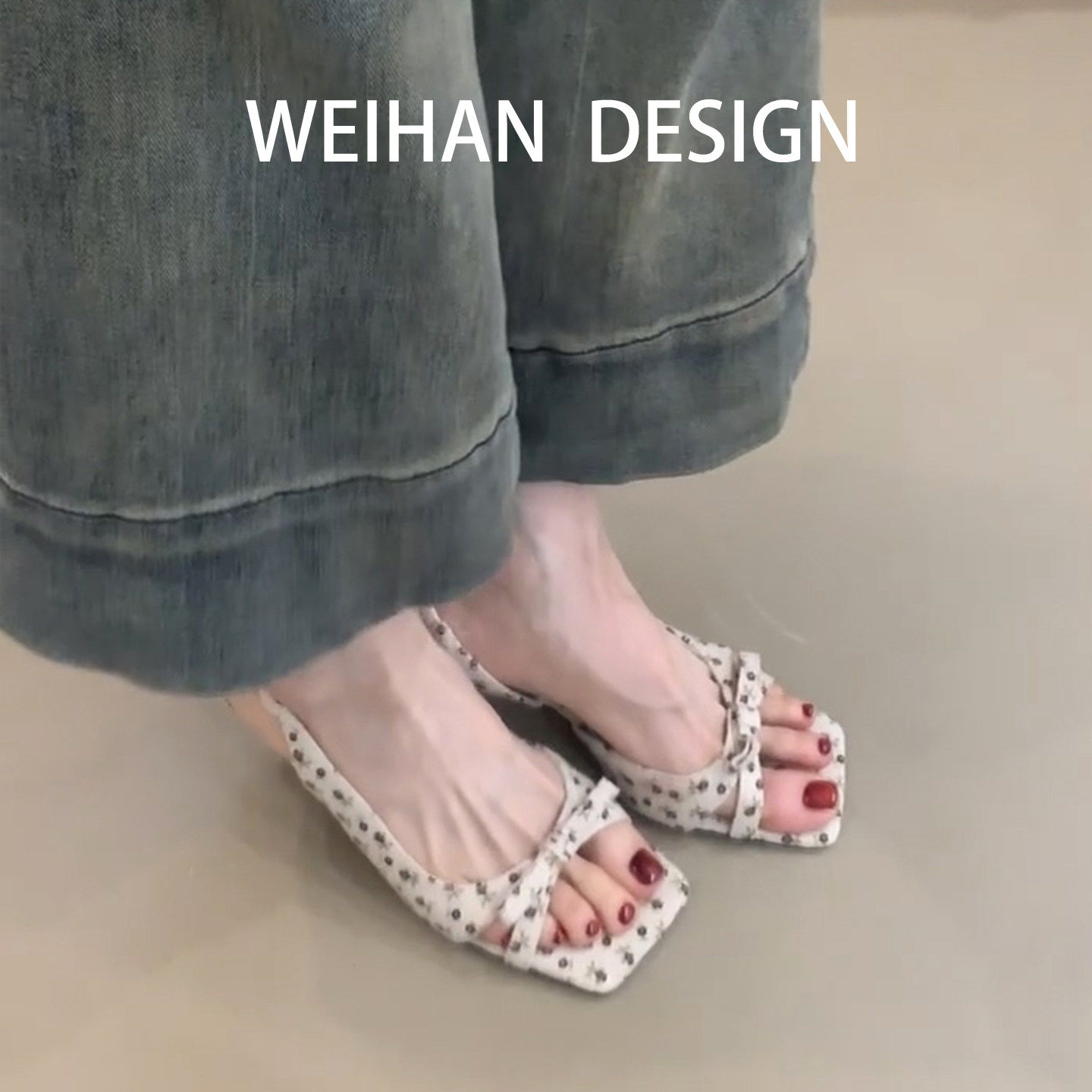 羊皮版！法式蝴蝶结碎花