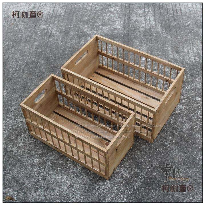 便款制收纳2335篮古复装饰木箱庭院阳台杂物整轻理木摆设花箱实麦,收纳整理,收纳箱,淘宝优惠券,粉丝福利购,淘宝优惠卷