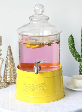 欧带式耐热axcp-005玻璃乐汁罐酒店自助大容量果龙头柠檬水家用凉