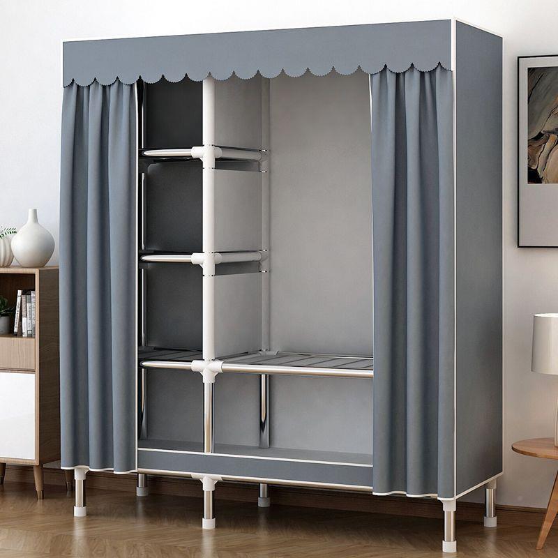 房屋出子简易布衣柜加IPF厚挂加衣架家租用卧室钢管加粗固组装收