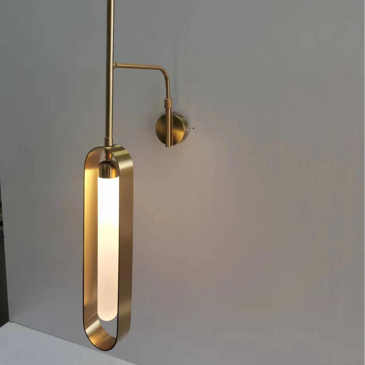 麗.枫3.0丽枫i酒床店30房头壁客灯伸缩管吊灯拉LBT-1409丝铜色金