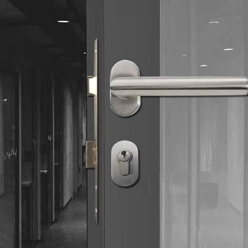 断桥铝门不钢43BMK-023+0分体执手锁3585锁室内门绣窄边门防锈体