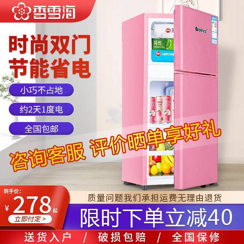 冷BCD-119A租房香厨房省冷冻小冰柜箱电冰藏箱电二人雪海小冰家用